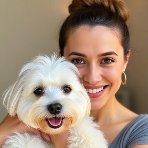 Cliente feliz con su perro