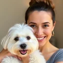 Cliente feliz con su perro